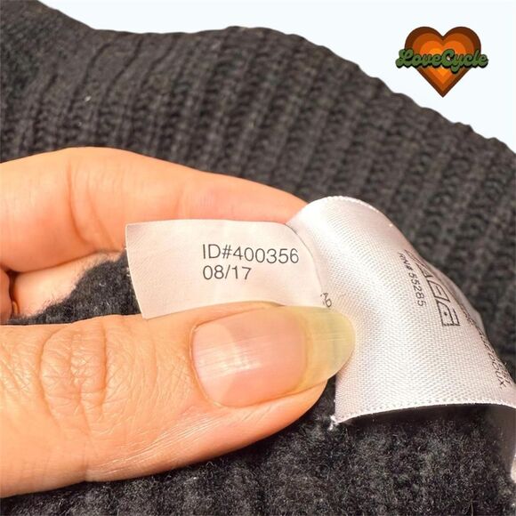 Women's Express Black Mock Neck Sweater with Red Sleeve Stripes – Size XS - Picture 6 of 6